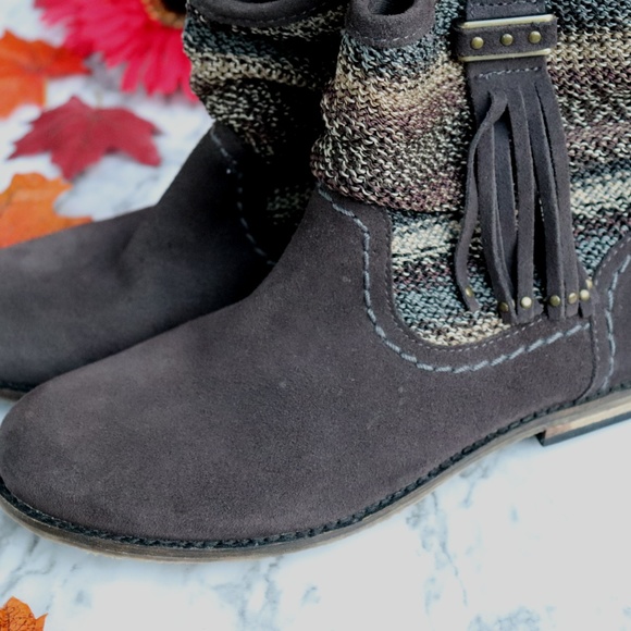 THE SAK Jezebelle Suede Tassel Stripe Booties - Picture 3 of 4